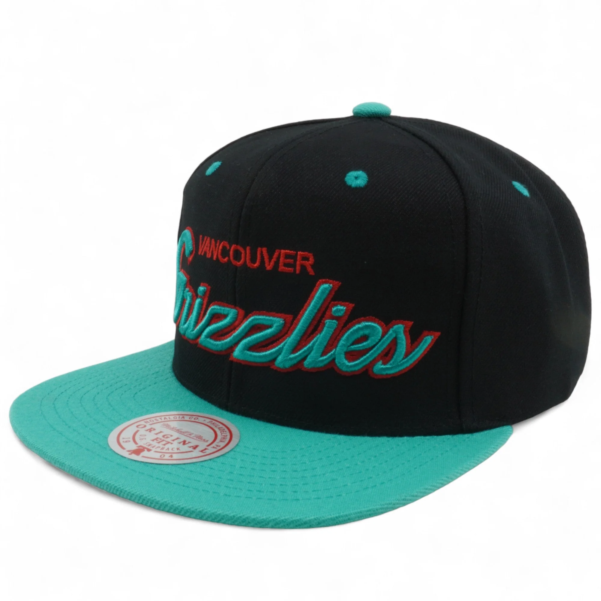 Easy-to-Use Mitchell Ness Men's NBA Script Pop Snapback Grizzlies Snapback Caps Prestigious
