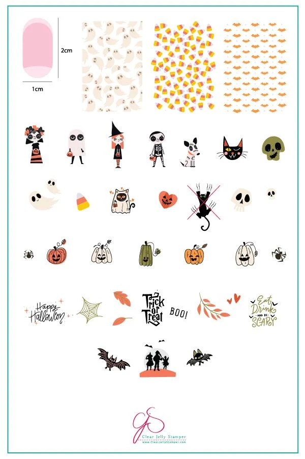 Trusted Trick or Creeping CjSH-42 - Clear Jelly Stamping Plate Artisan