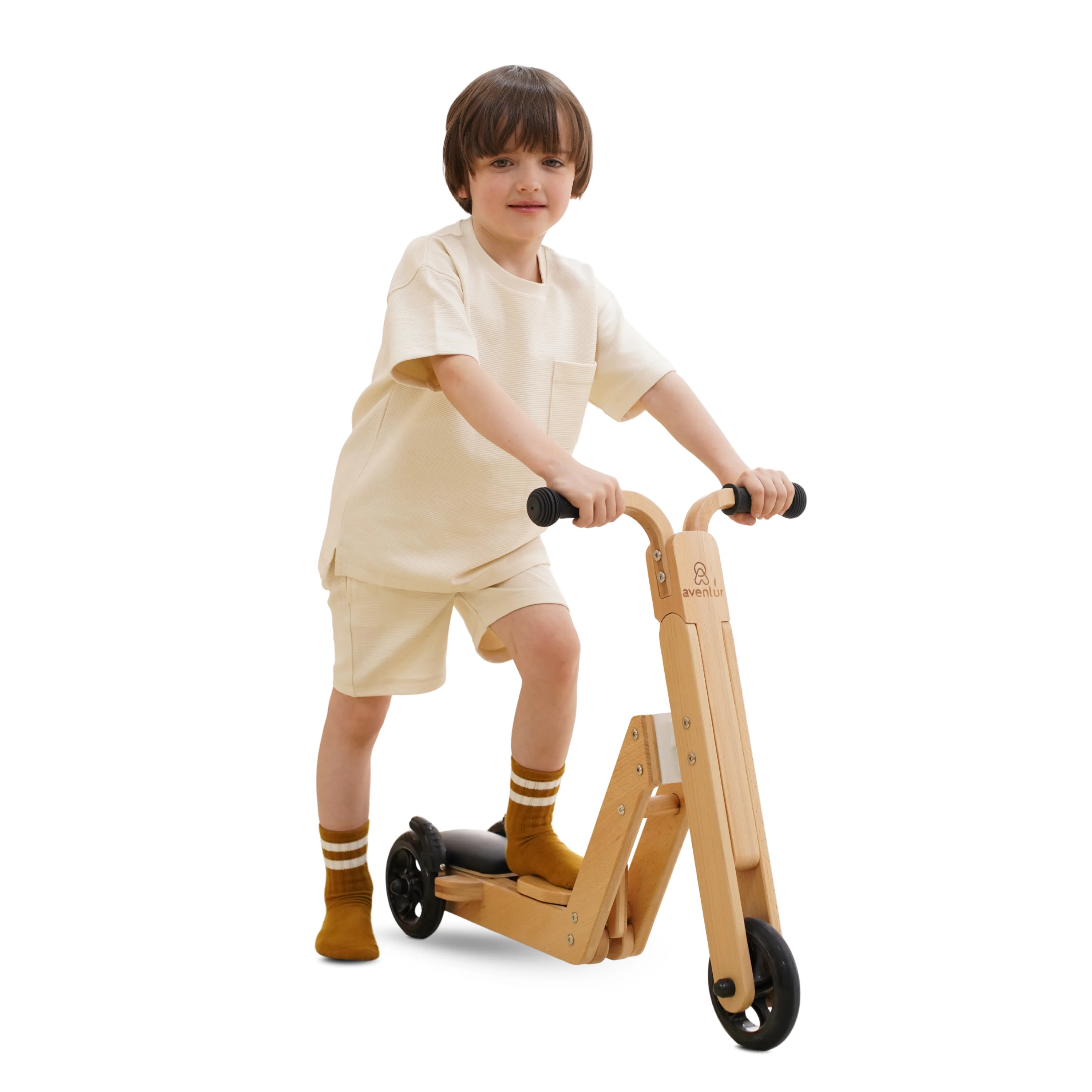 Innovative Juneberry 2-in-1 Wooden Scooter Ride-On Toy for Toddlers Efficient