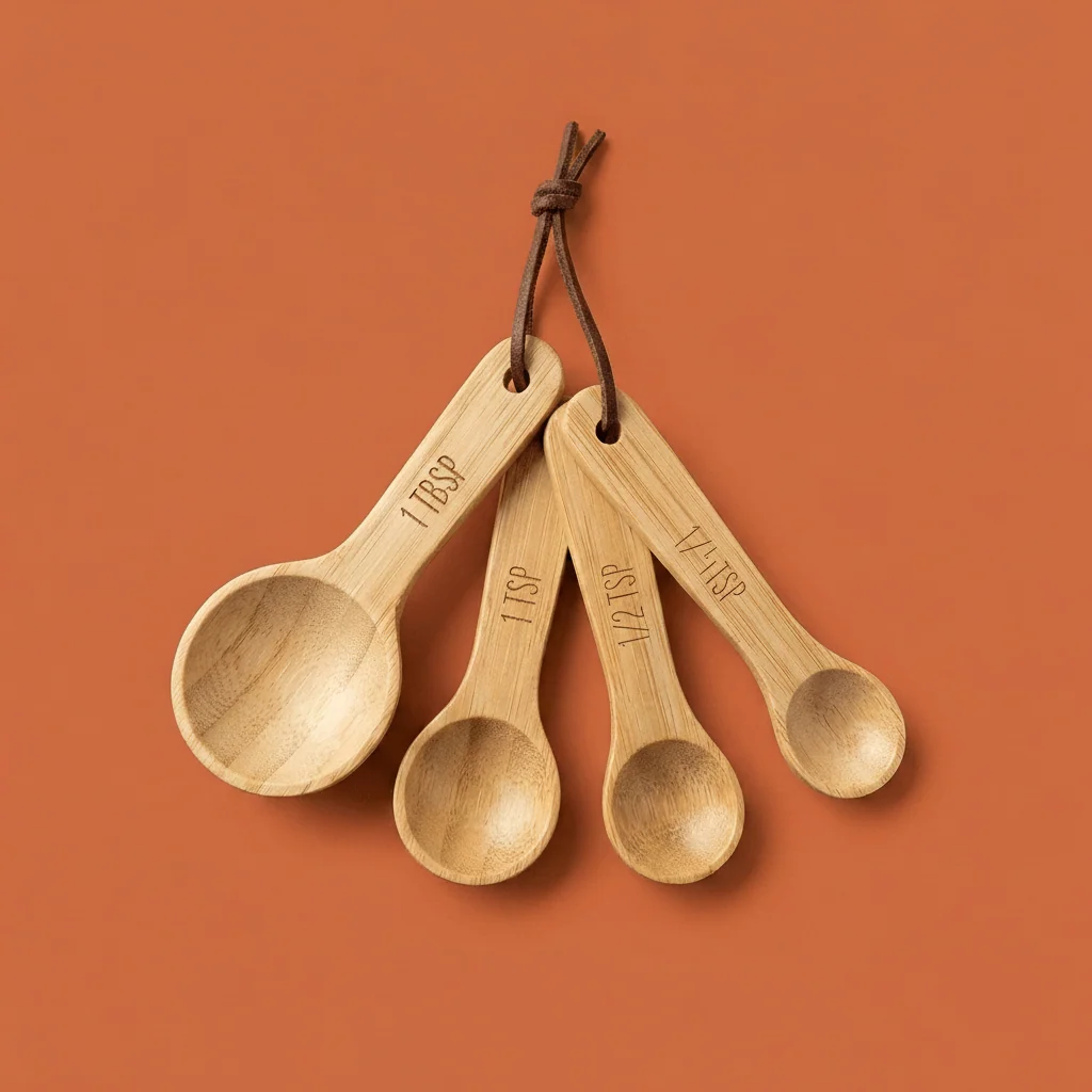 Artisan Bamboo Measuring Spoons Set Organic
