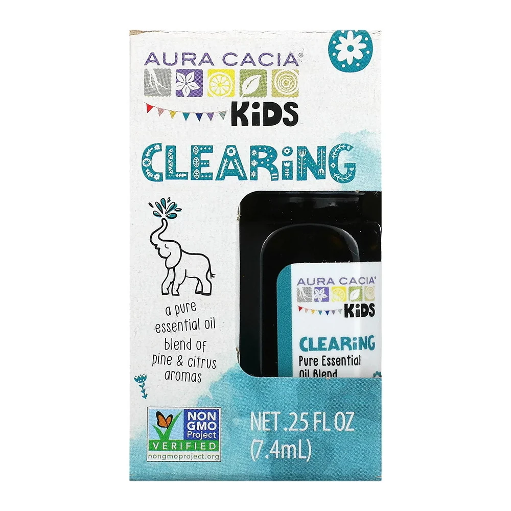 Smooth Aura Cacia Kids Clearing Pure Essential Oil Blends 0.25 Oz Durable
