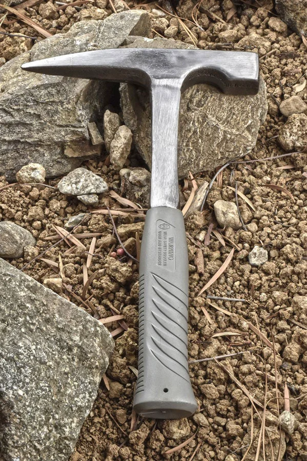 Advanced Rock Pick Hammer with Rubberized Handle Plastic Tip Cover Proven