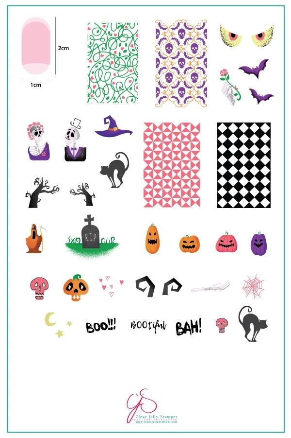 Consistent BOO-tiful CjSH-47 - Clear Jelly Stamping Plate Elite