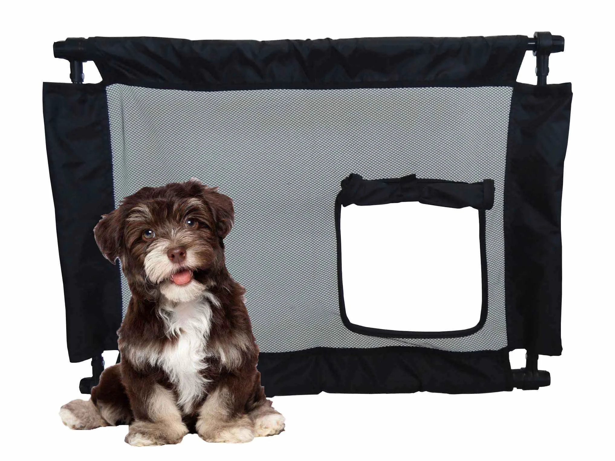 Exclusive Pet Life Porta-Gate Travel Collapsible And Adjustable Folding Pet Cat Dog Gate Professional