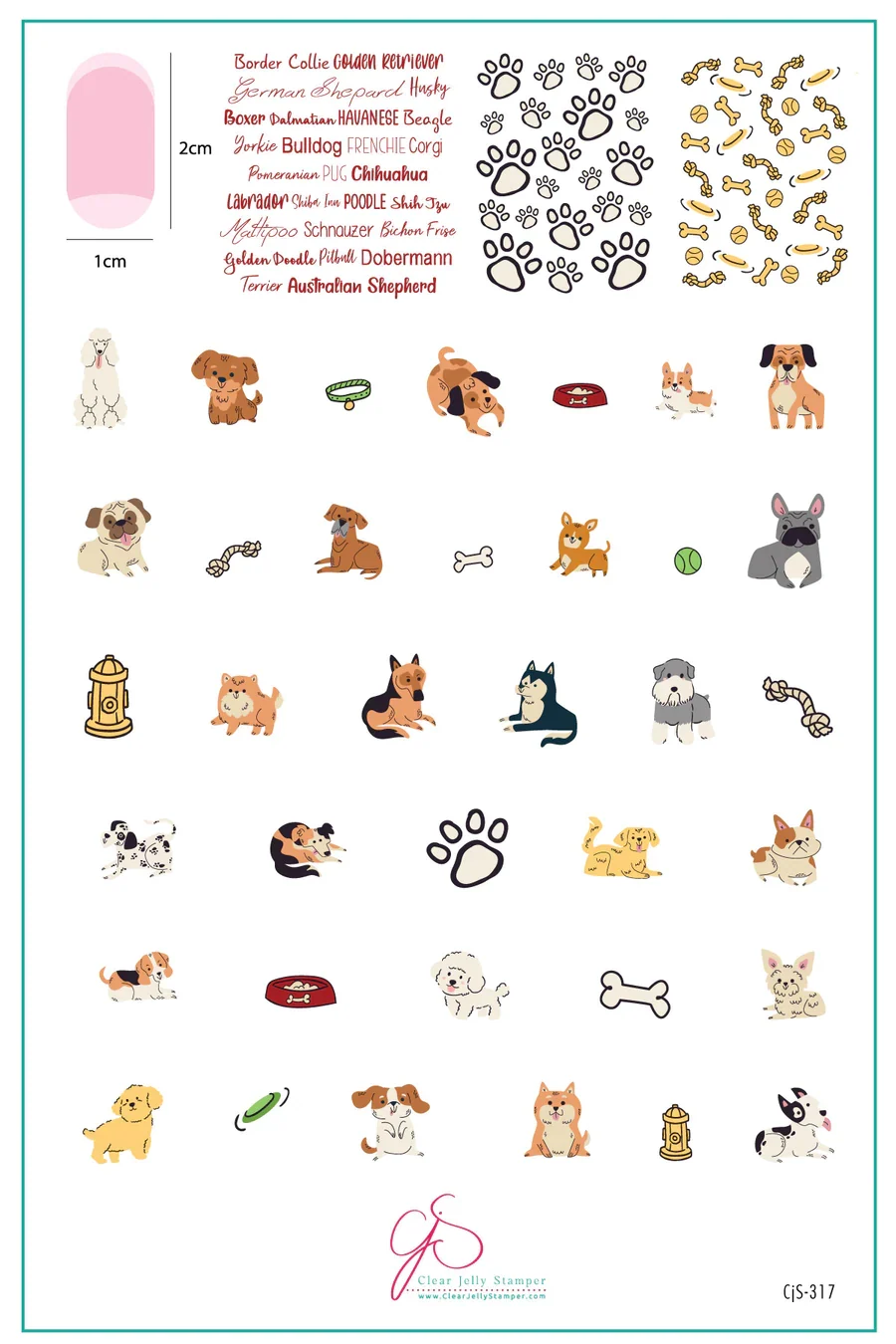 Stylish Pup Party CJS -317 - Clear Jelly Stamping Plate Optimized