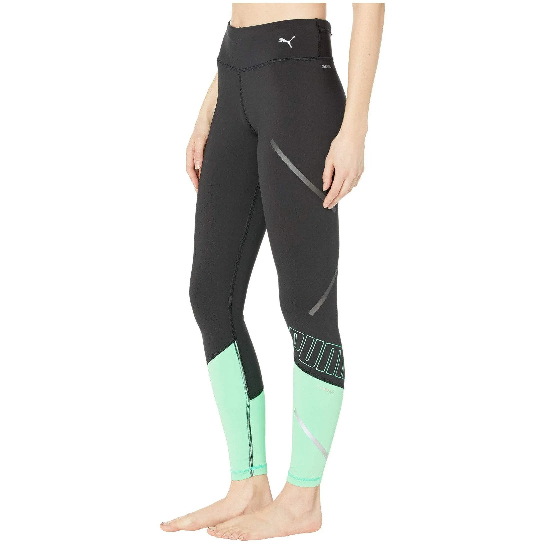 Fast Puma Women's Runner Id Thermo-R 7 8 Tight Tights Green