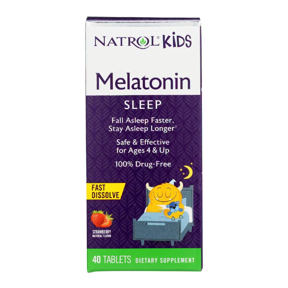 Quality Natrol Kids Melatonin Sleep Fast Dissolve Tablets Strawberry 40 Ea Lightweight