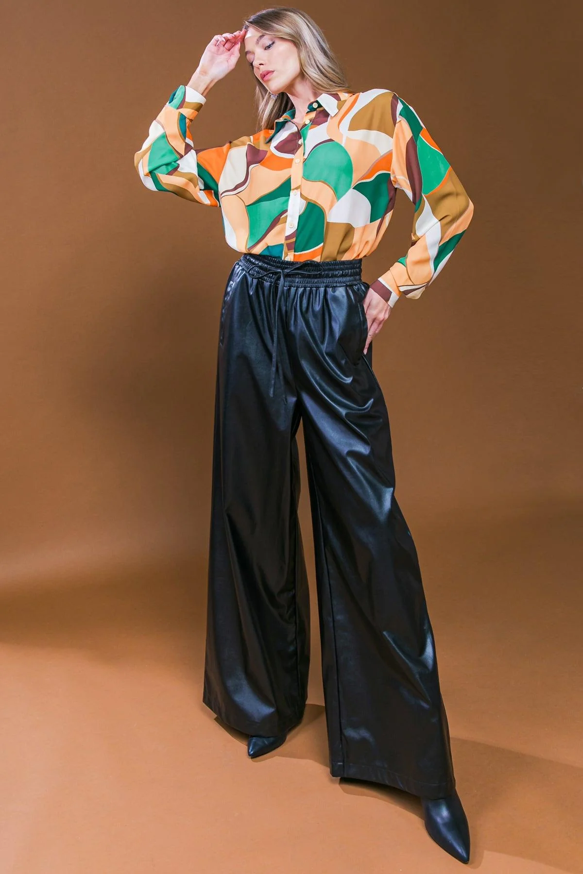 Detailed Iconic Reputation Leather Pants Traditional