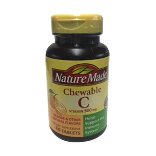 Breathable Chewable Vitamin C 500 Mg Supplement Tablets By Nature Made - 60 Ea Official