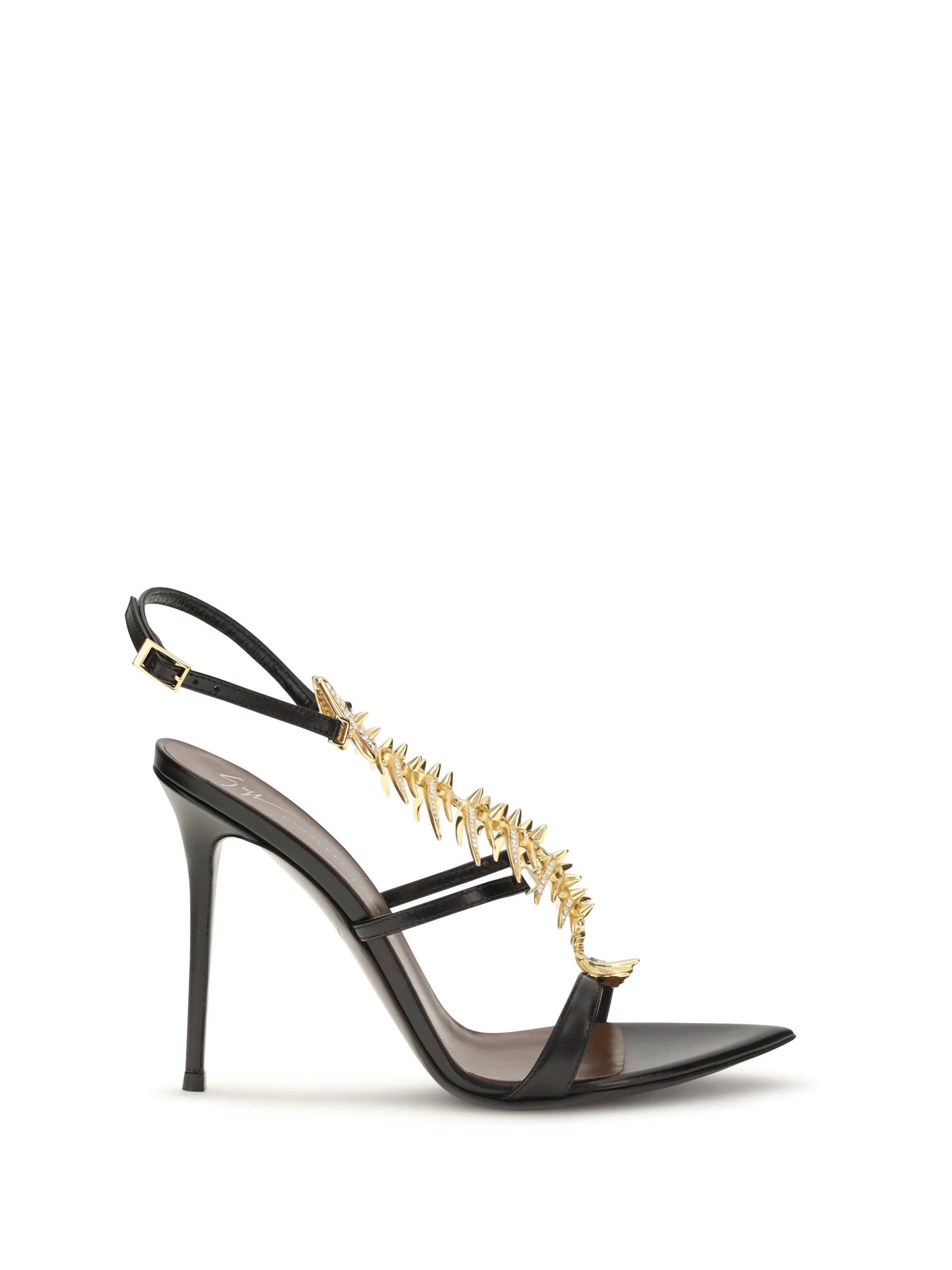 Secure Sandals Slim Black Leather Effective