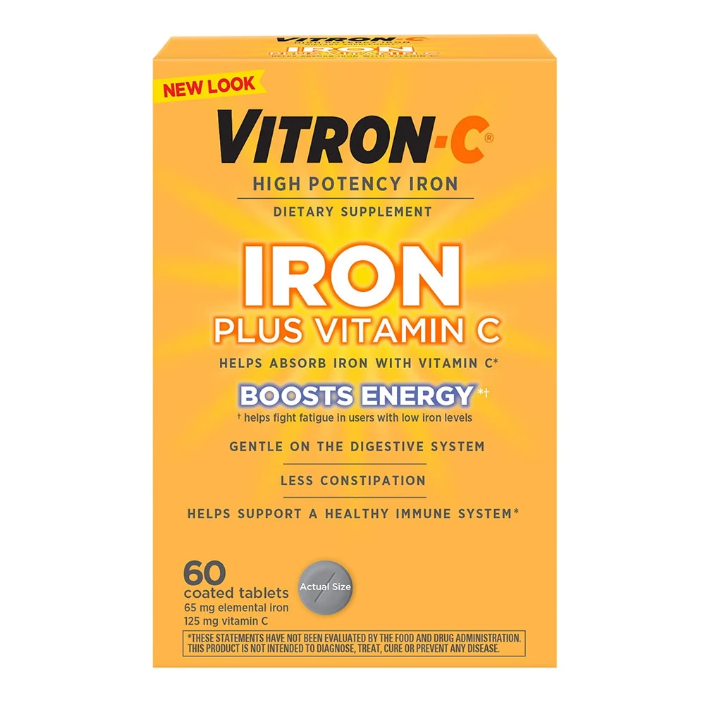 Exclusive Vitron - C High Potency Iron Supplement Tablets - 60 Ea Natural