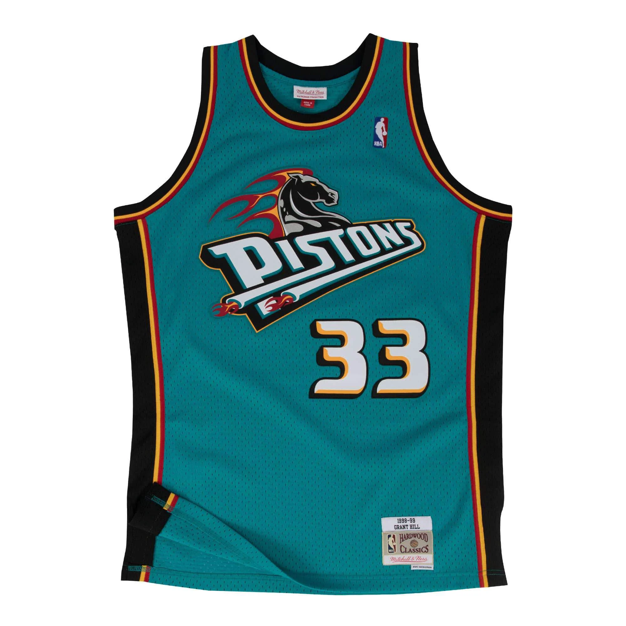 Advanced Mitchell Ness Men's NBA Swingman Road Jersey Pistons 88 Grant Hill Trendy