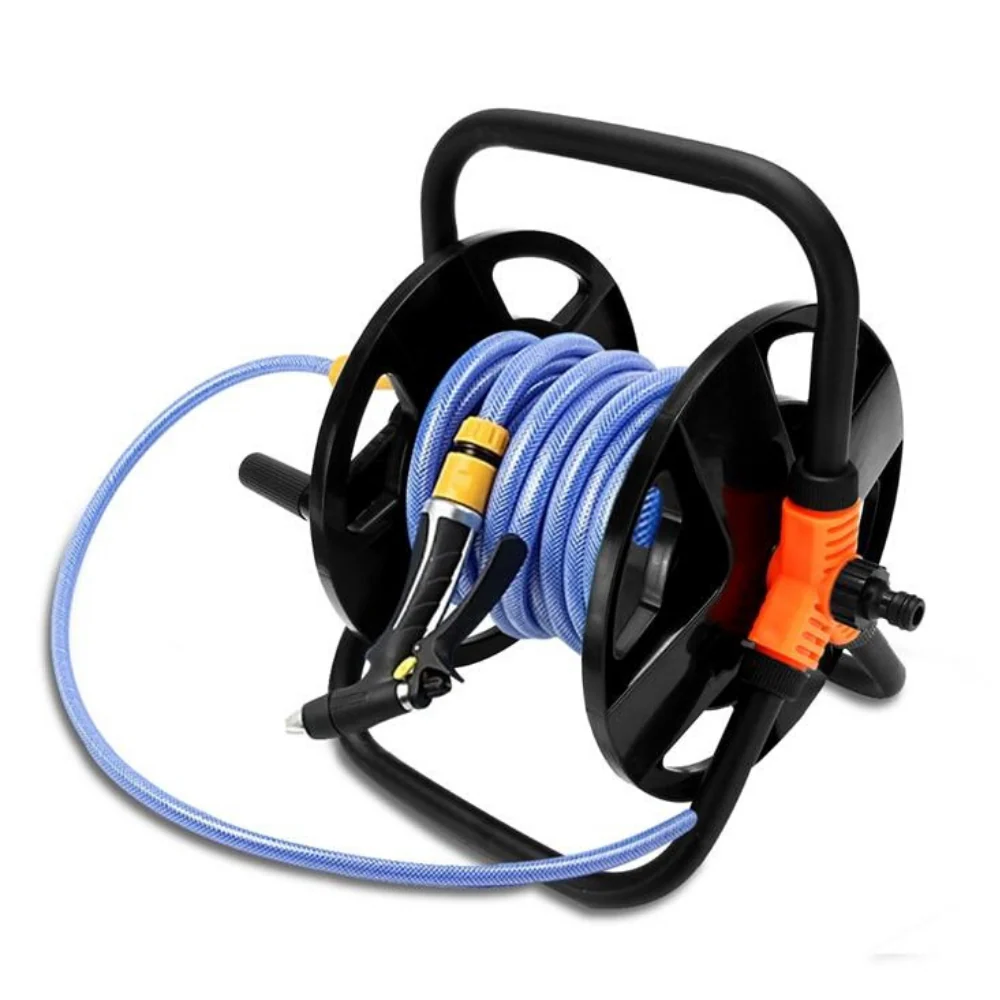 Recyclable Heavy Duty Retractable Garden Water Hose Holder Reel Secure