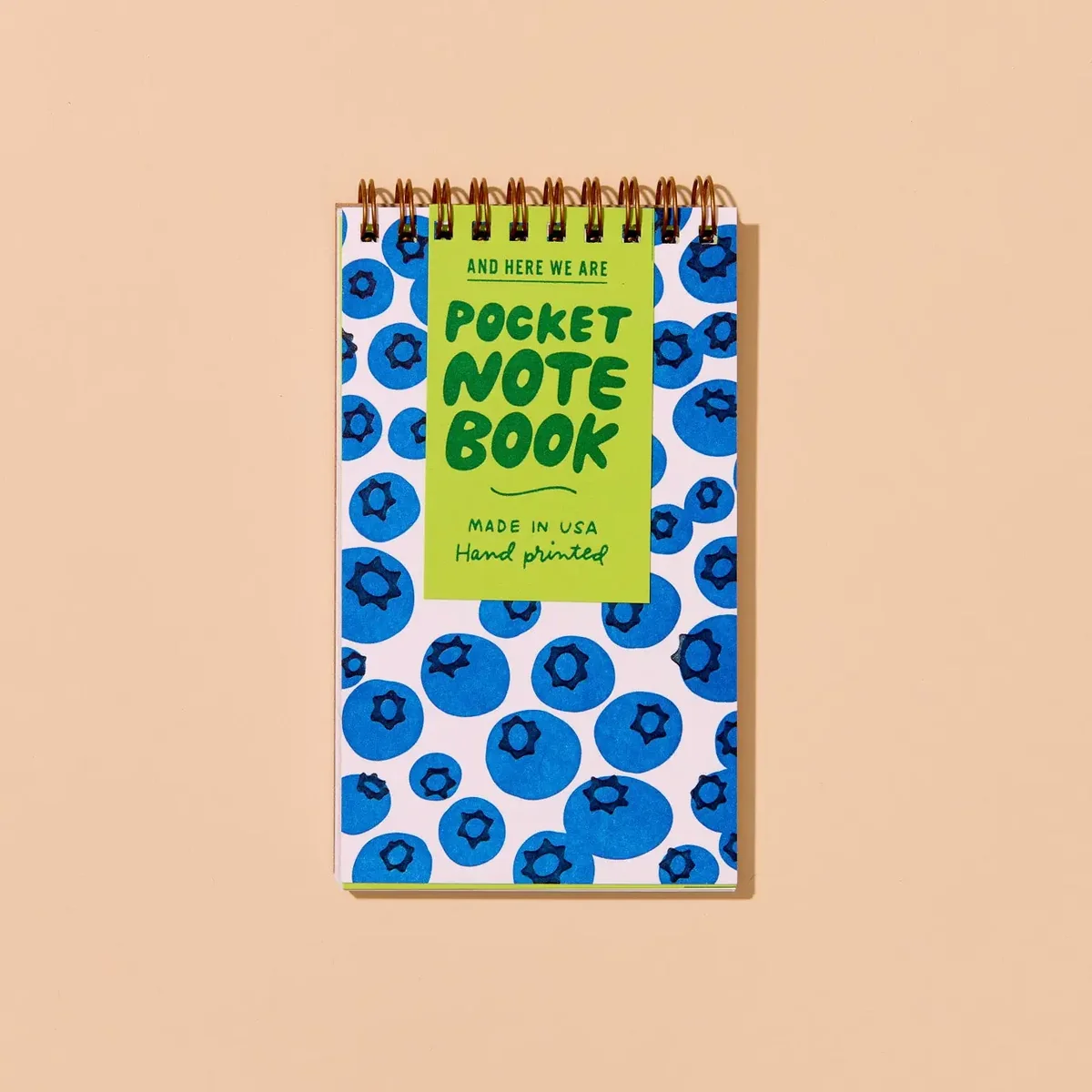 Functional Spiral Notebook Small Blueberries Selected