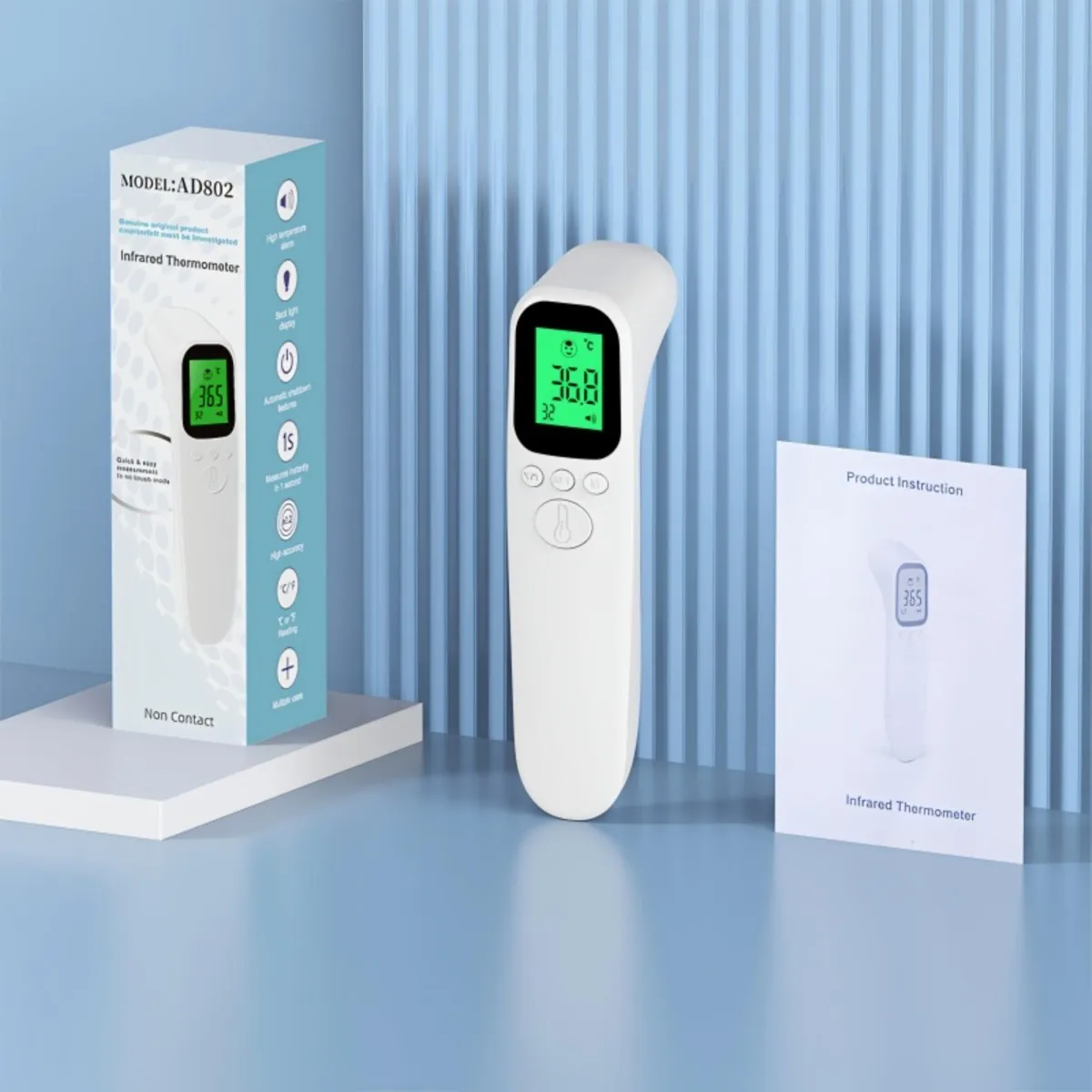 Clean Non Contact Infrared Forehead Thermometer Expertly Made