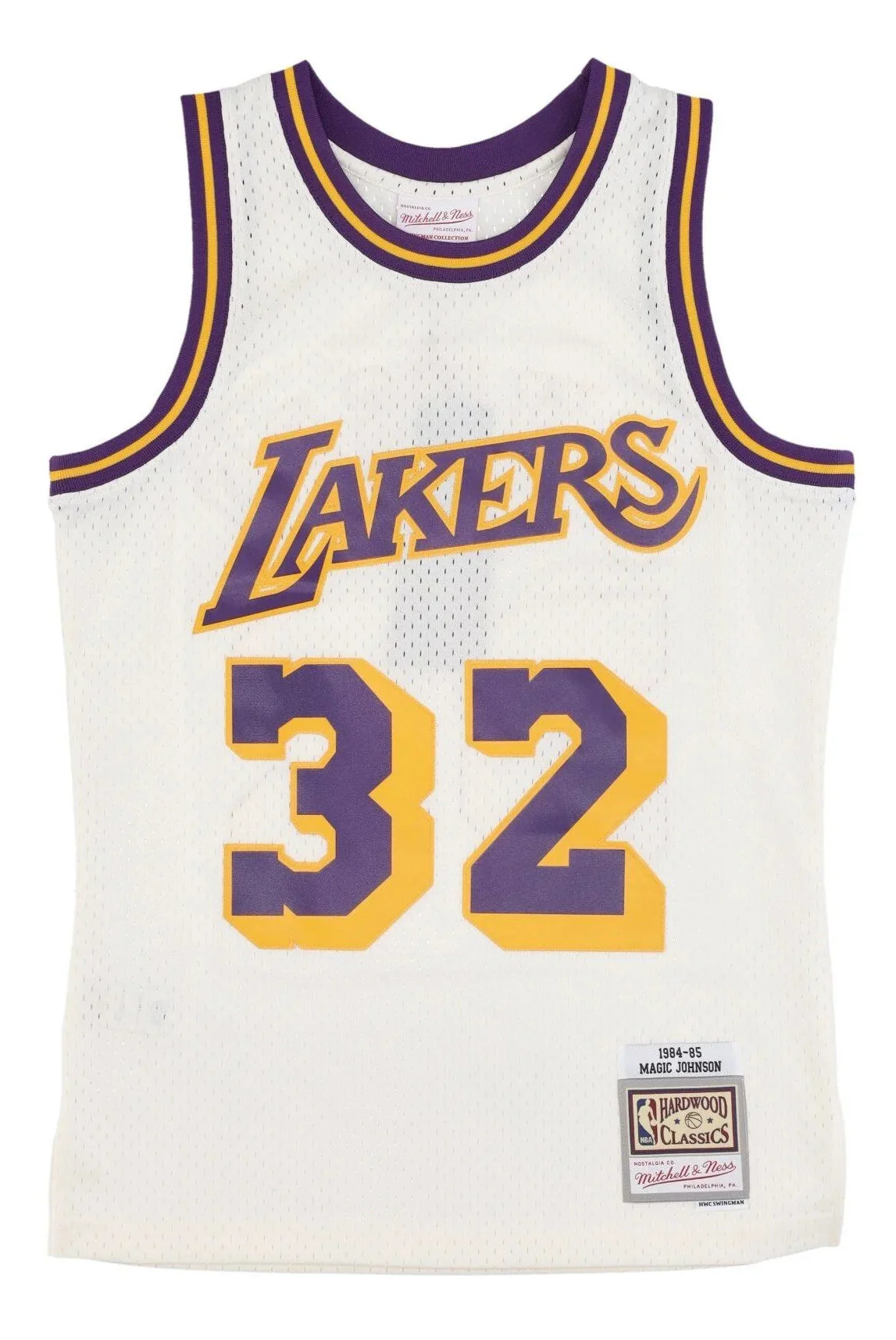 Convenient Mitchell Ness Men's Cream Team Color Swingman Jersey Lakers 1984 Johnson Jerseys Solid