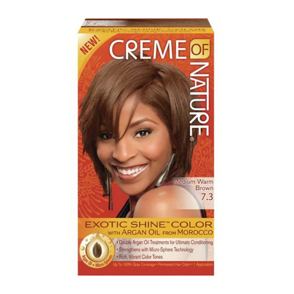 Advanced Creme Of Nature Exotic Shine Color With Argan Oil Medium Warm Brown 7.3 1 Ea Top-Quality