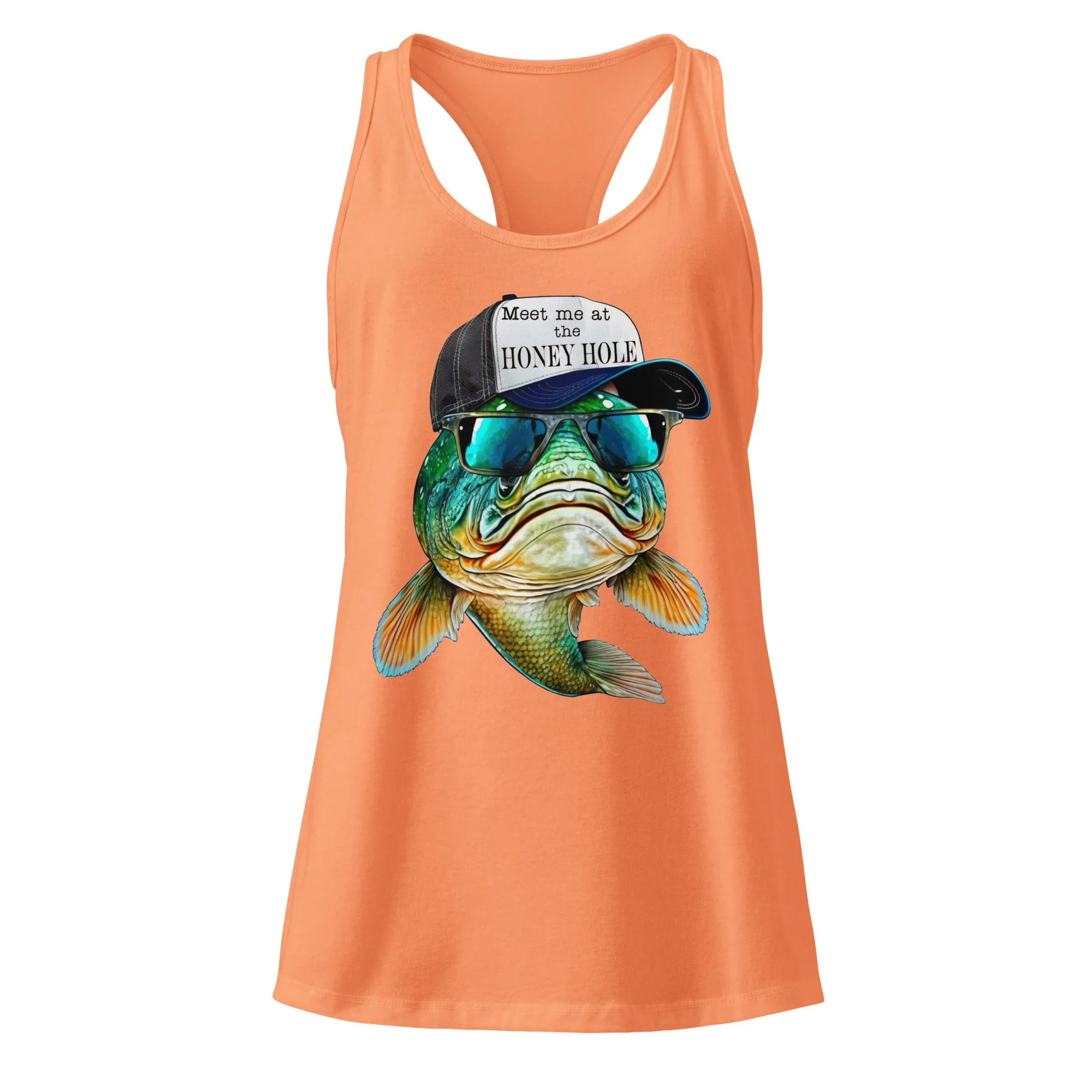 Versatile Honey Hole Fish Women s Fitted Racerback Tank Top Long-Lasting