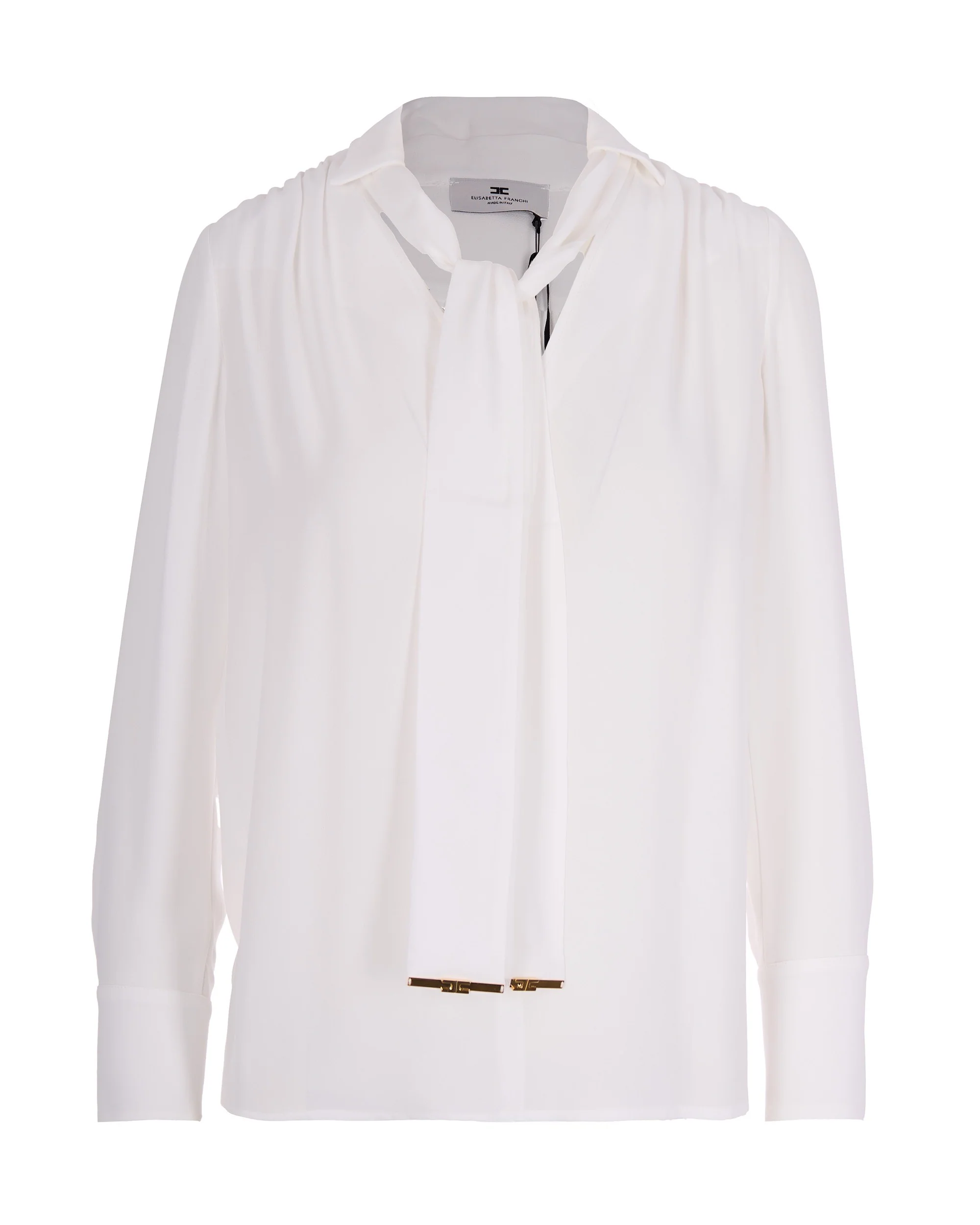 Detailed Shirt Georgette Ivory Casual