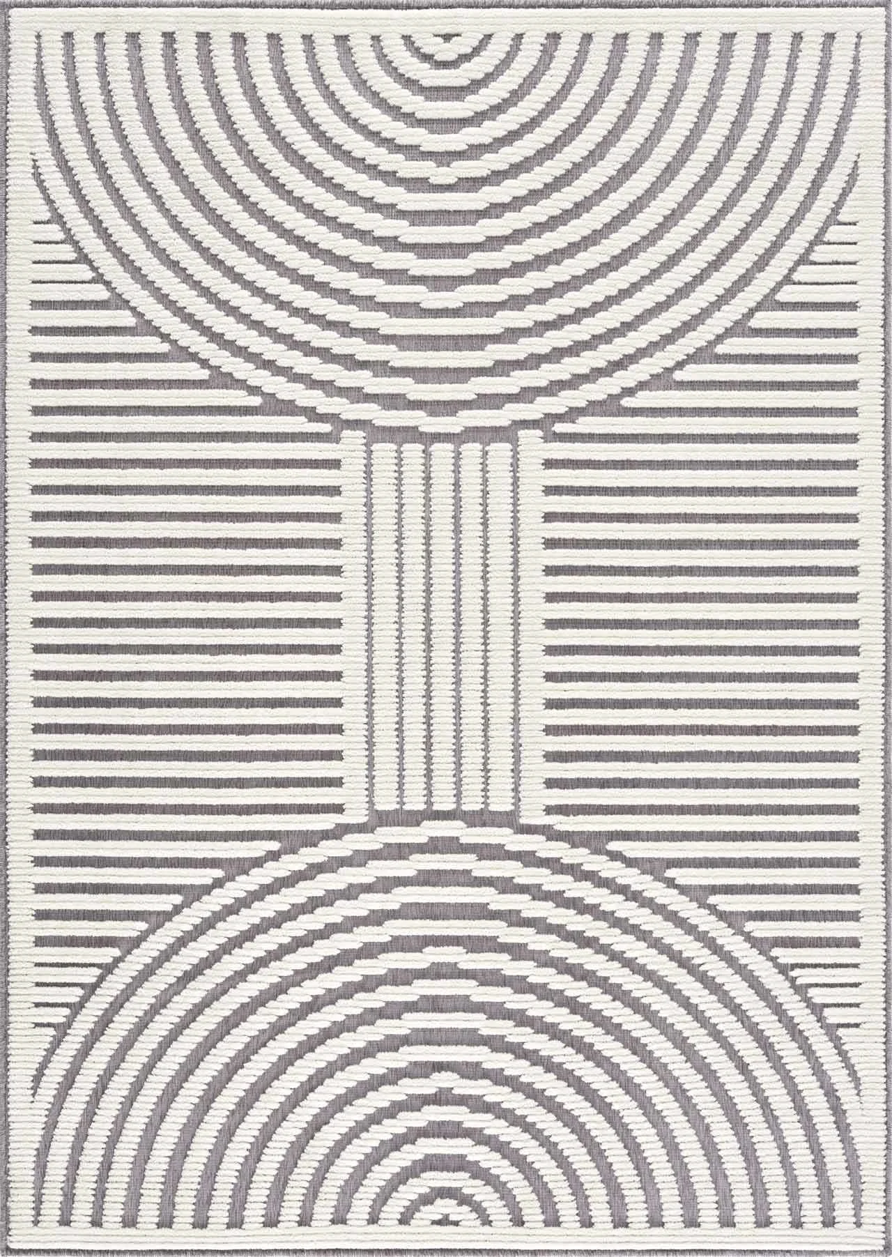 Professional Deron Gray Rainbow Washable Rug User-Friendly