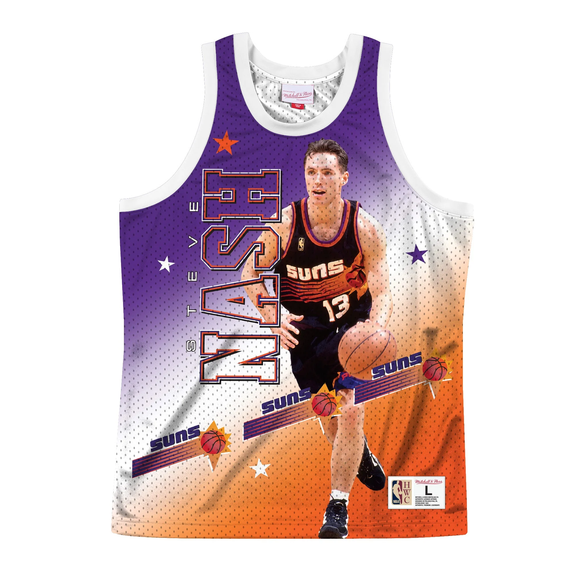 Artisan Mitchell Ness Men's NBA Behind The Back Tank Phoenix Suns Steve Nash Enhanced