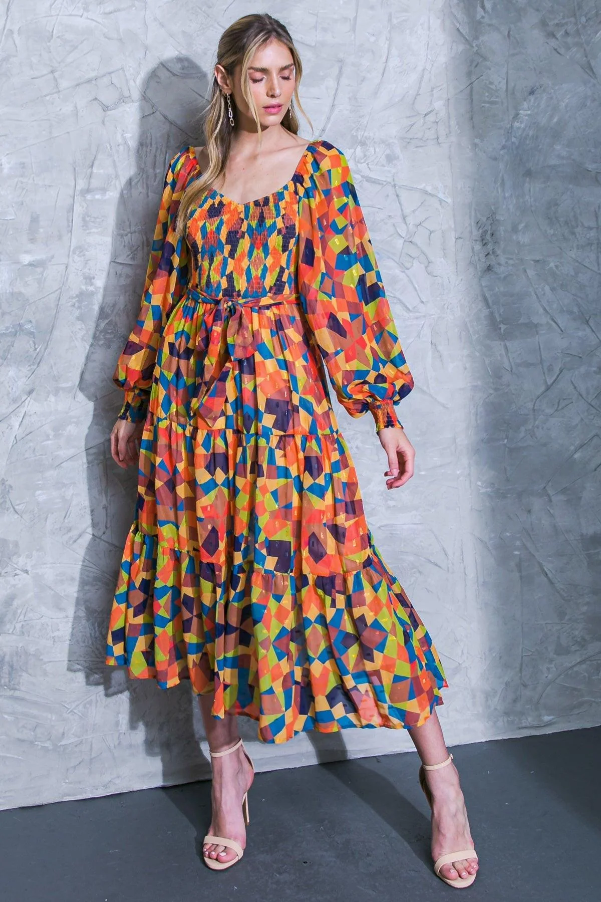 Solid Nothing Was the Same Woven Midi Dress Exclusive