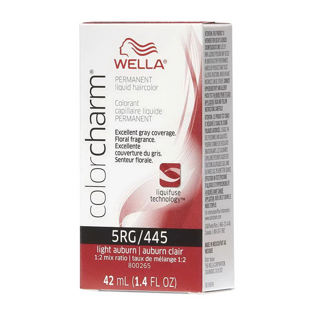 Pure Wella Color Charm 5RG by 445 Permanent Liquid Hair Color Light Auburn 1.4 Oz Premium Material