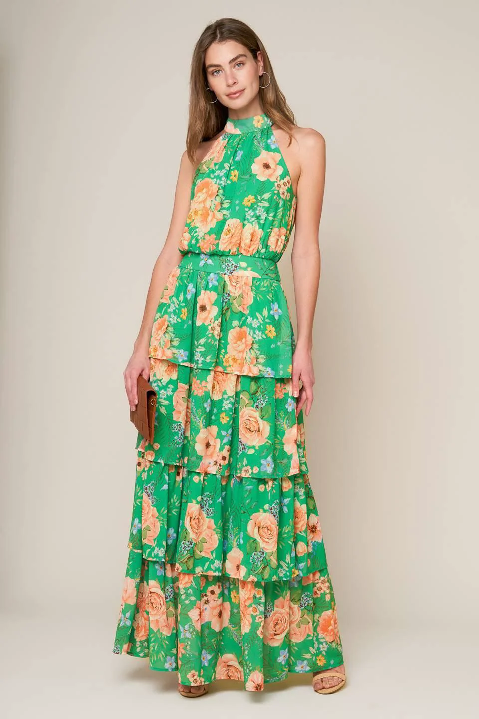 Convenient Porcelain Bloom Woven Maxi Dress Proven