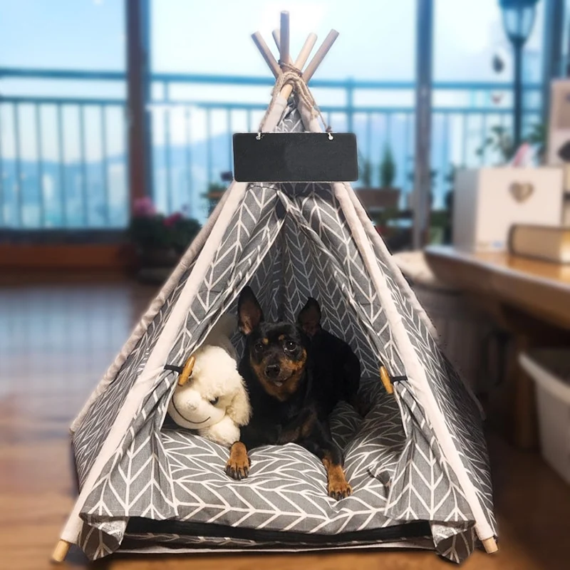 Quality Large Pop Up Pet Dog Teepee Bed Tent Powerful