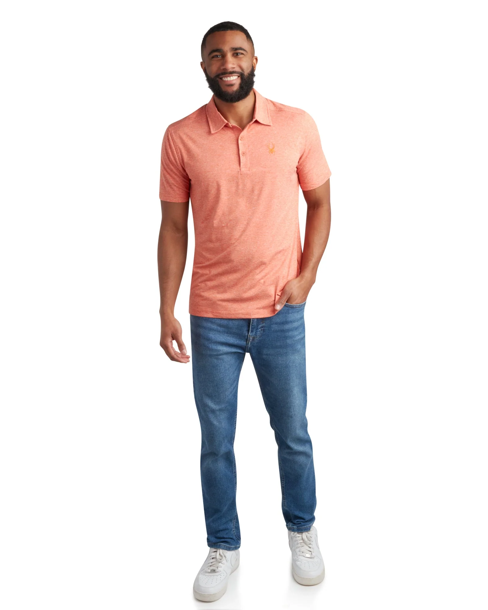 Certified Men's Short Sleeve Jersey Polo - Burnt Orange Refined