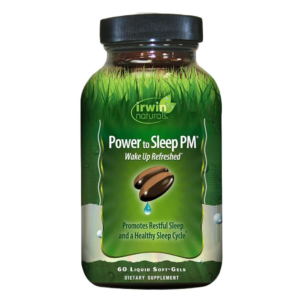 Breathable Irwin Naturals Power to Sleep PM for Restful Sleep with Melatonin Softgels 60Ea Fine