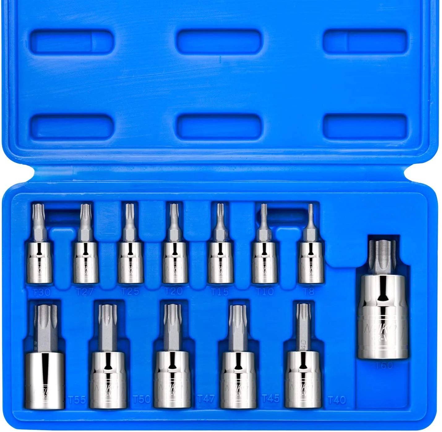 Detailed 13PC Socket Drive Tork Driver Tool Bit Set Crafted