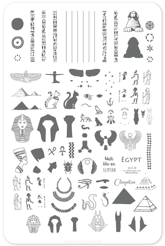 Premium Material Jewels of Egypt CjS LC-33 - Clear Jelly Stamping Plate Recyclable