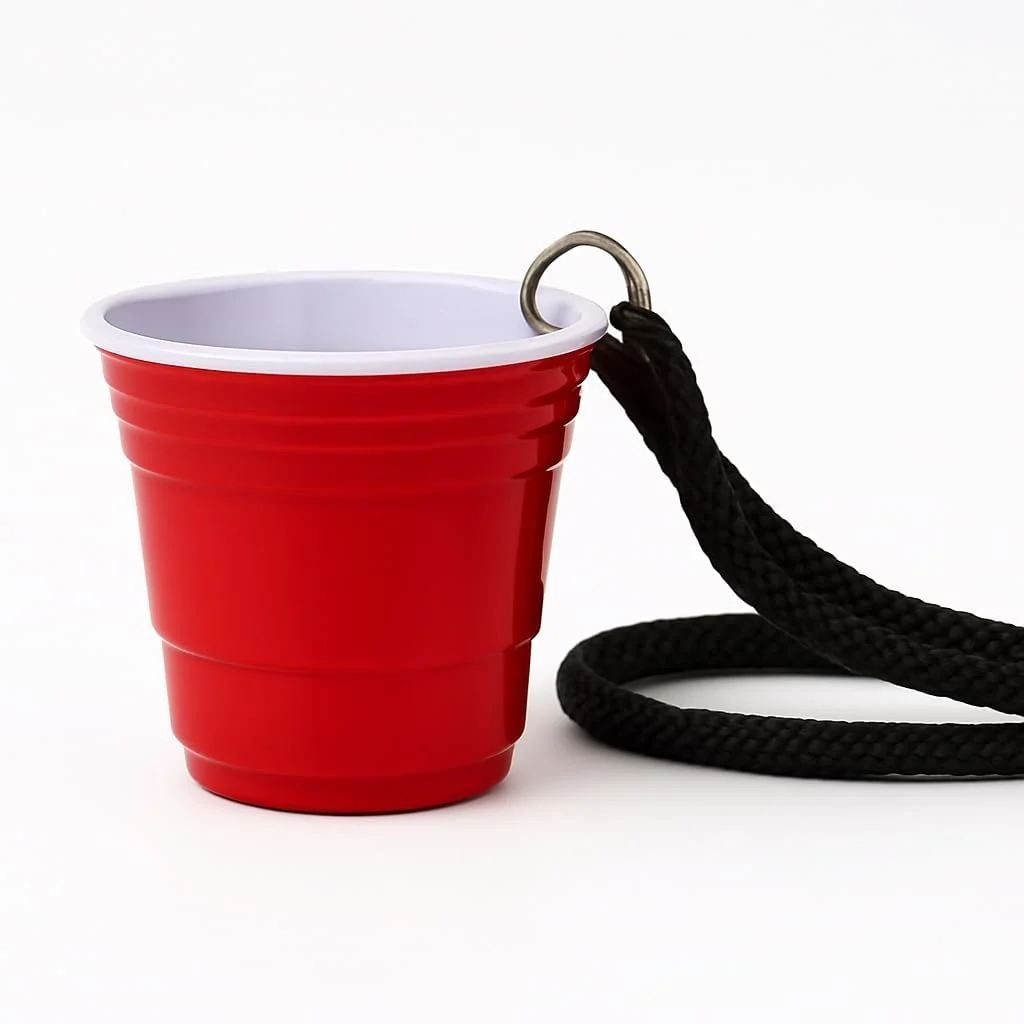Eco-Friendly Red Plastic Shot Glasses with Lanyard Pack of 12 2 Oz Reusable cups Tequila Glasses Small Glasses for Party Bulk vodka shot 2 Oz glasses Unbreakable Dishwasher Safe Cups for Parties Quality