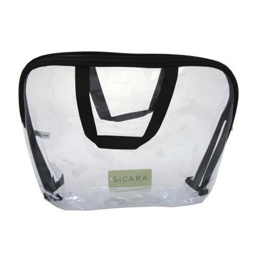 Stylish Sicara Clear Cosmetic Bag Large Carryall Handle 1 Ea Excellent