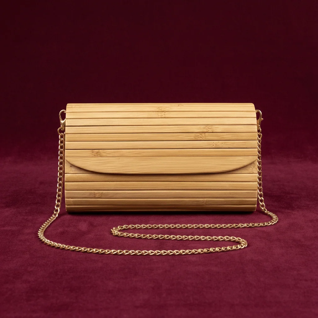 Unique Bamboo Clutch Purse Recyclable