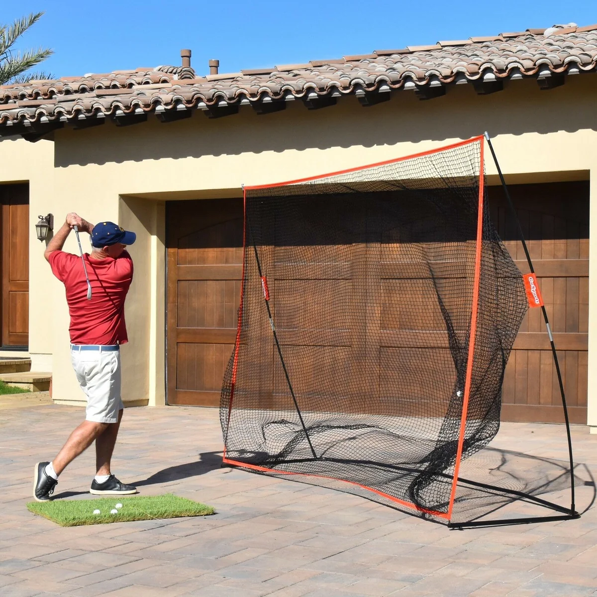Secure Large Heavy Duty Backyard Golf Hitting Practice Net 10' x 7' Safe