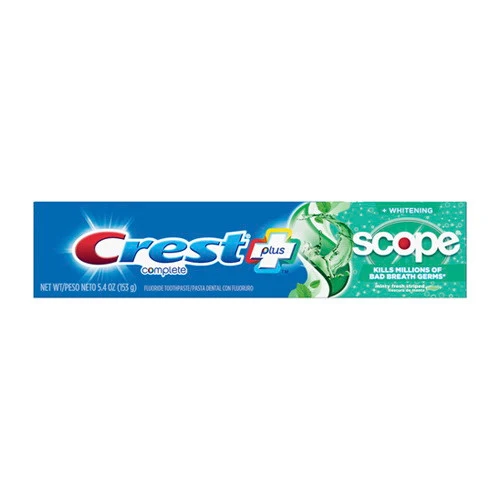 Proven Crest Plus Scope Complete Whitening Toothpaste Mint 5.4 Oz Prestigious
