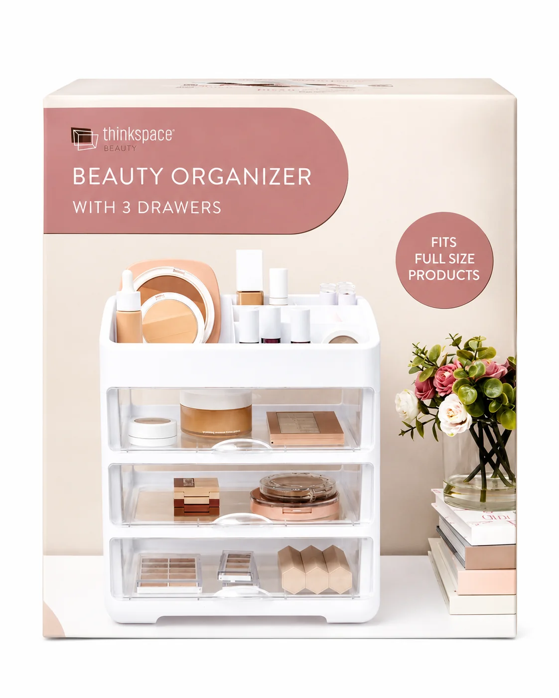 Elite BEAUTY ORGANIZER WITH 3 DRAWERS FIR FULL SIZE PRODUCTS Exclusive