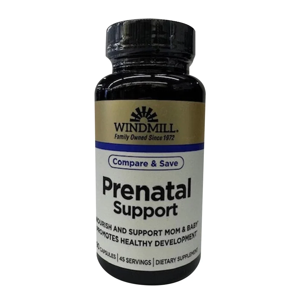 First-Class Windmill Vitamins Prenatal Support Mom and Baby Capsules 90Ea Responsible