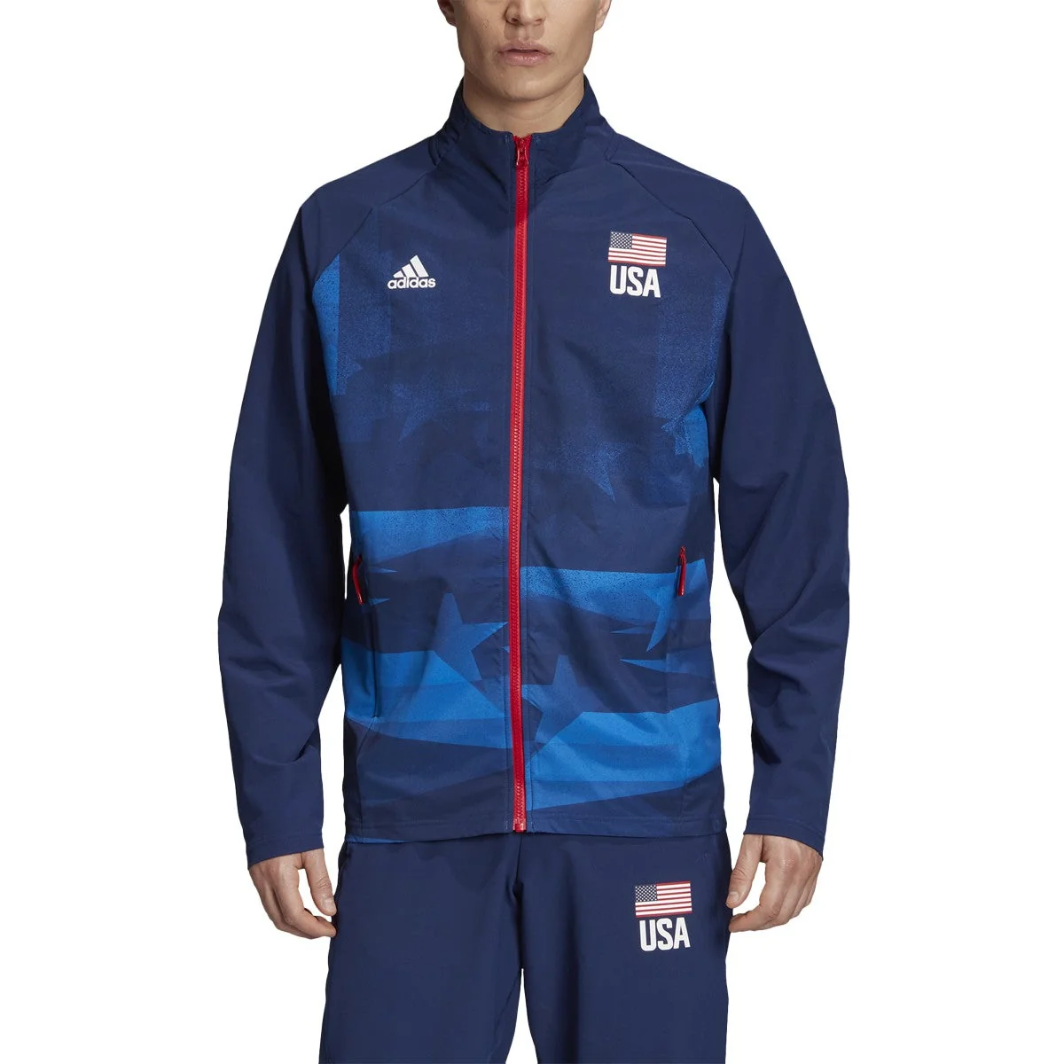 Minimalist adidas Men's Usa Volleyball Warmup Jacket Specialty