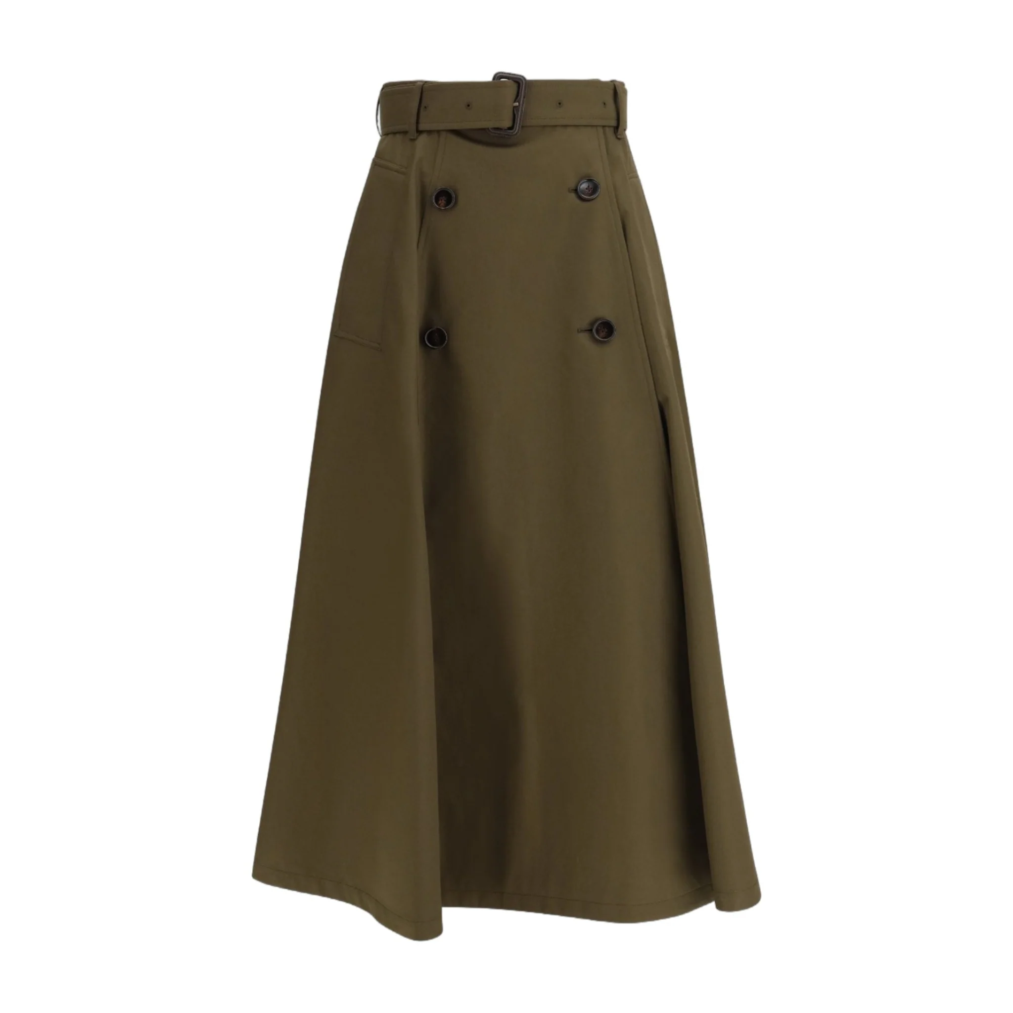 Flexible Midi Trench Skirt Juniper Refined