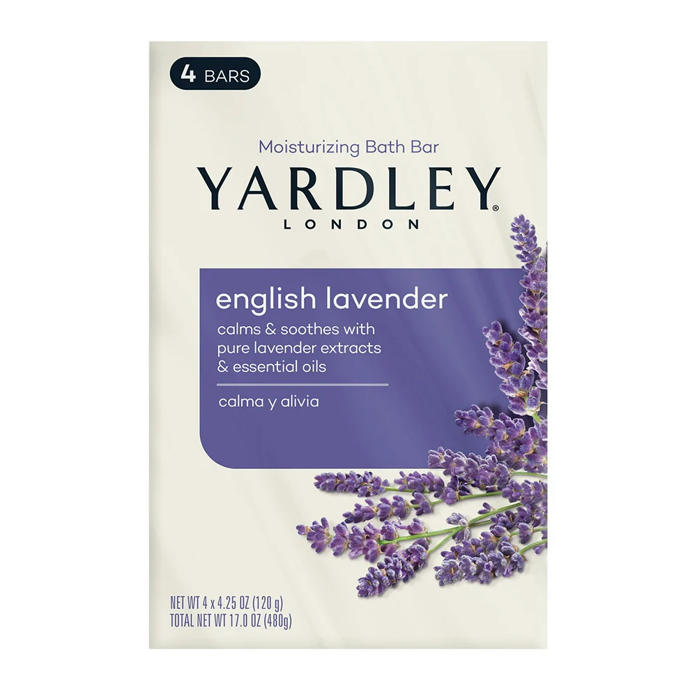 Proven Yardley London Moisturizing Bar Soap English Lavender 4.25 Oz 4 Pack Trendy