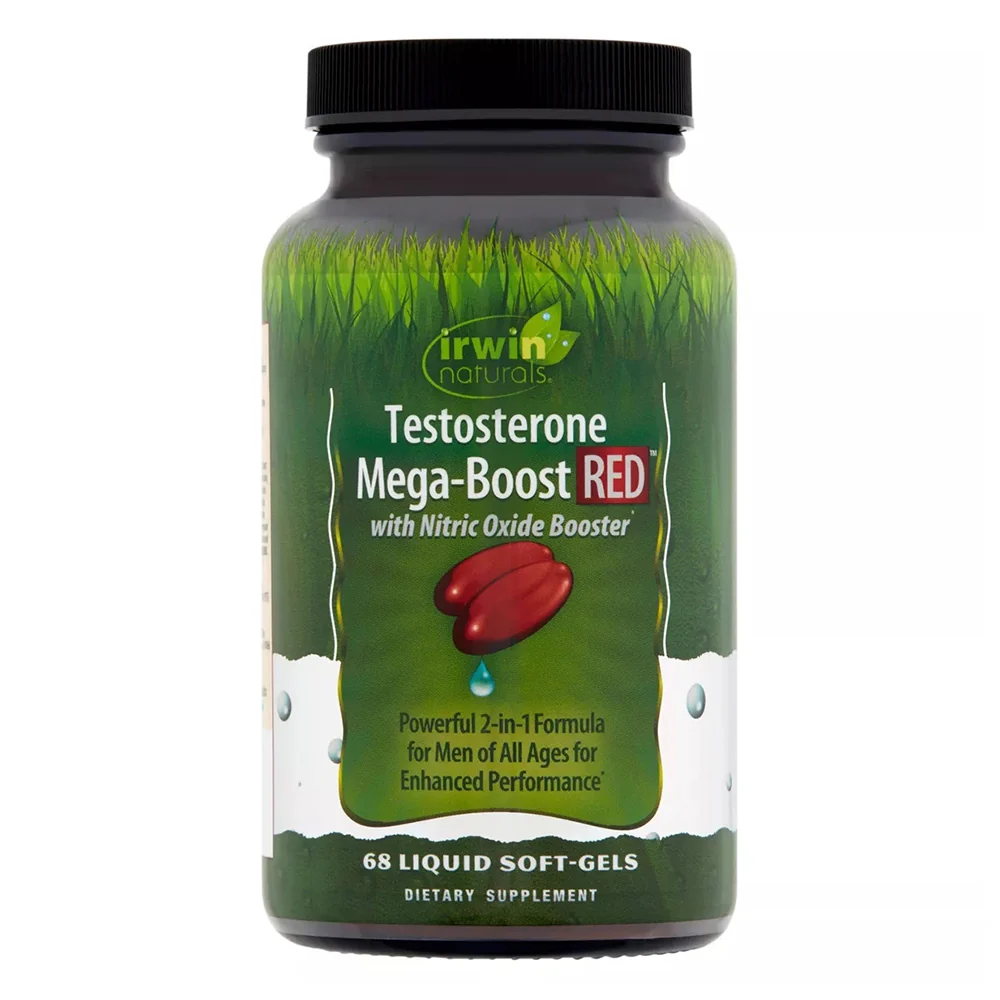 Official Irwin Naturals Mens Testosterone Mega Boost Softgels Red for Enhanced Performance 68Ea Quality