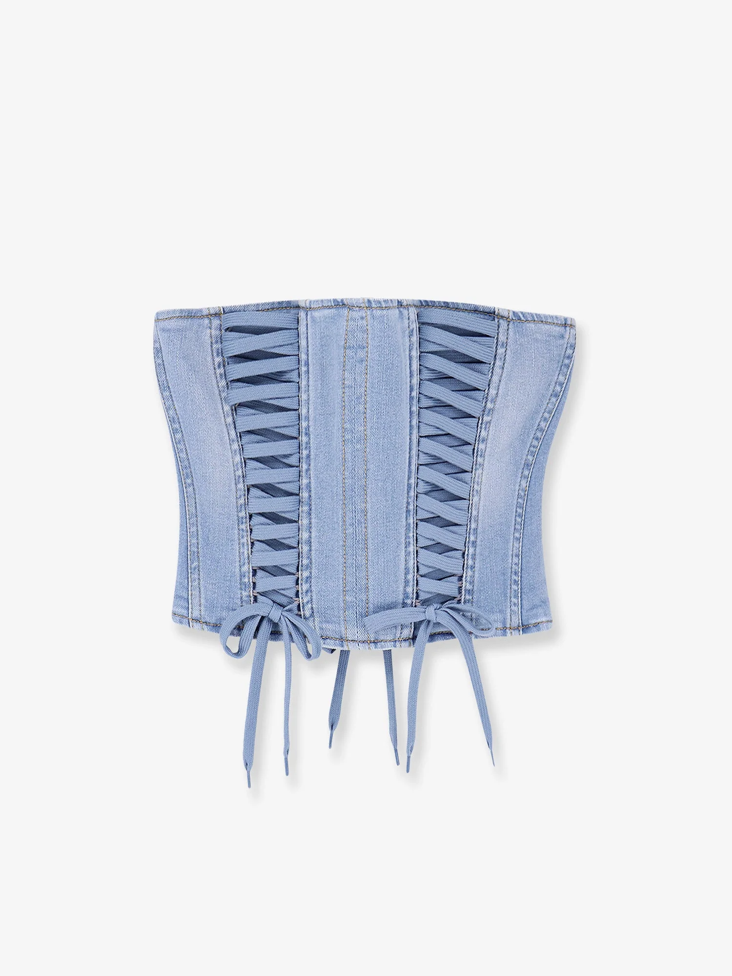 Eco-Friendly Urban Denim Bustier Detailed