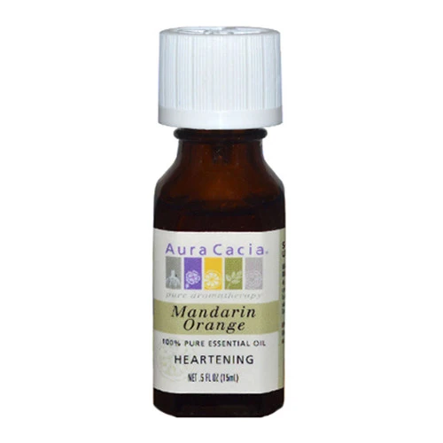 Casual Aura Cacia Pure Essential Oil Heartening Mandarin Orange Citrus Reticulata 0.5 0Z Modern