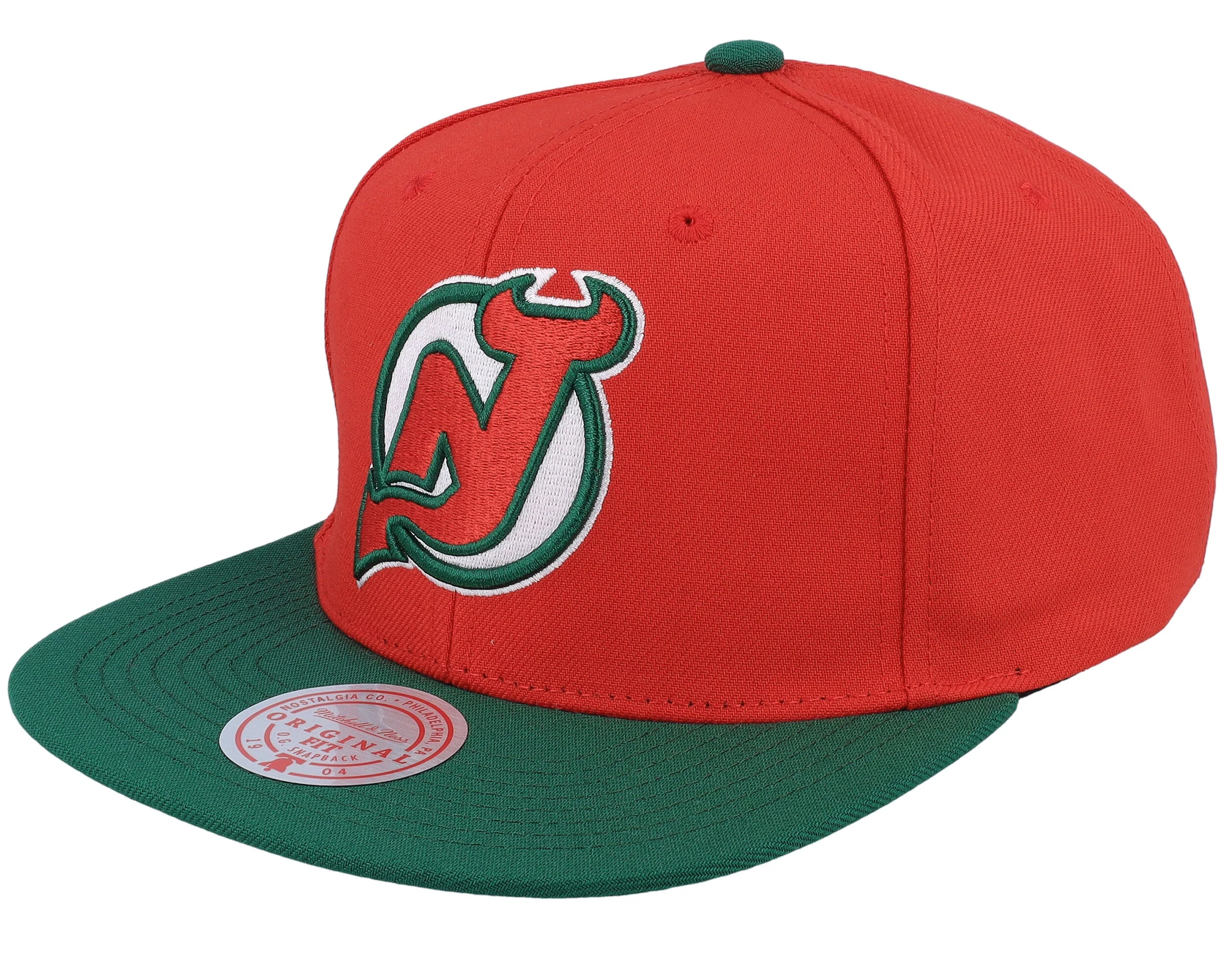 Unique Mitchell Ness Men's NHL Team 2 Tone 2.0 Snapback Devils Snapback Caps Prestigious