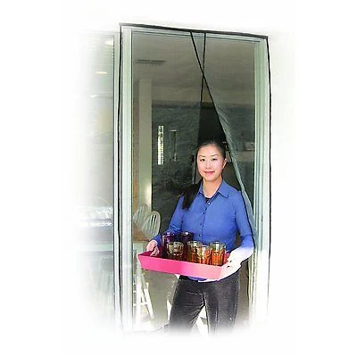 User-Friendly 36 Instant Hook and Loop Screen Door for House Home Front Door Bug Screendoor Mesh Lightweight