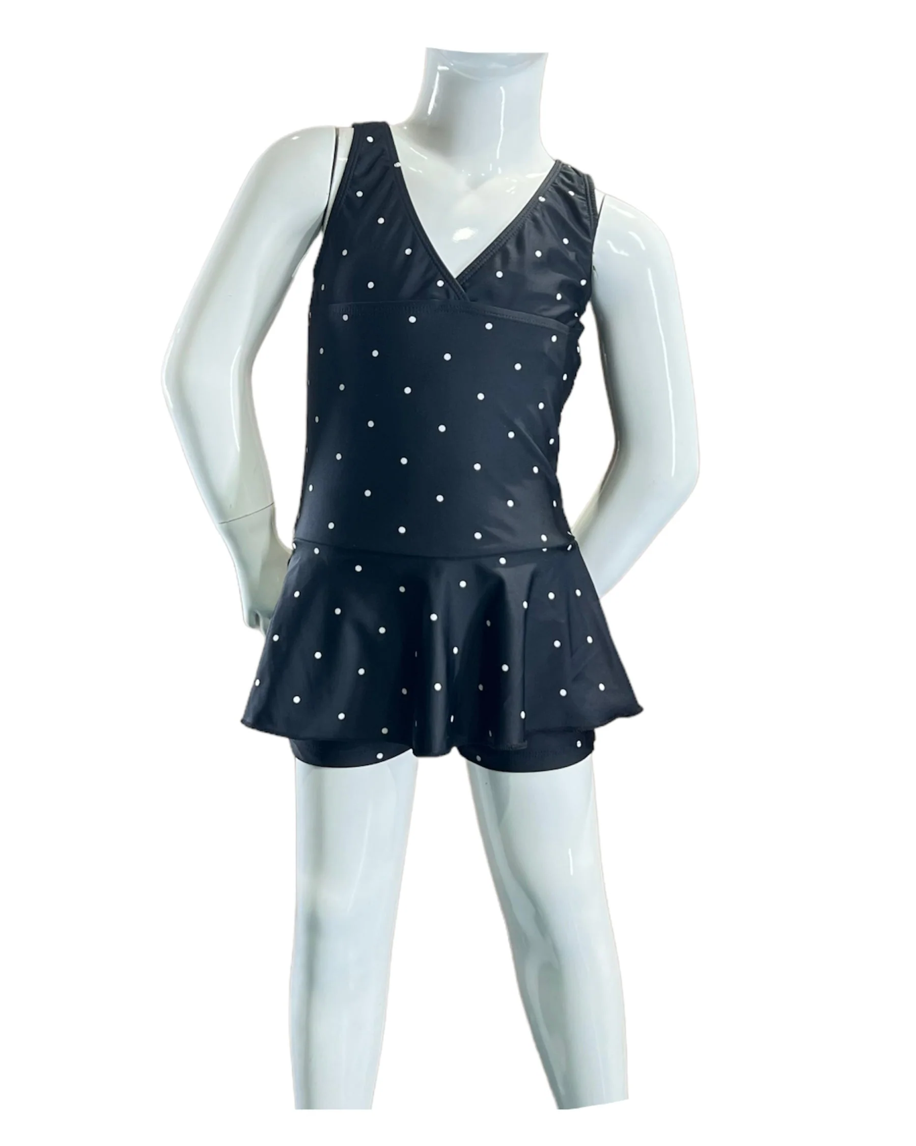 Easy-to-Use Marina West K4723 Swim Dress Black Wht Dot Exceptional