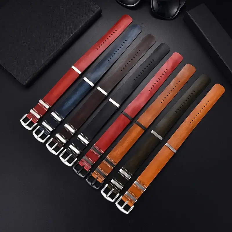 Versatile Samsung Galaxy Watch Leather Band - Elegant Design High-End